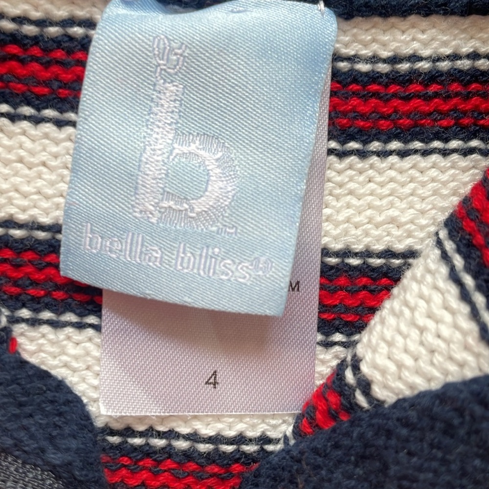Bella Bliss Boys Americana Stripe Half-Zip Sweater - Picture 2 of 5